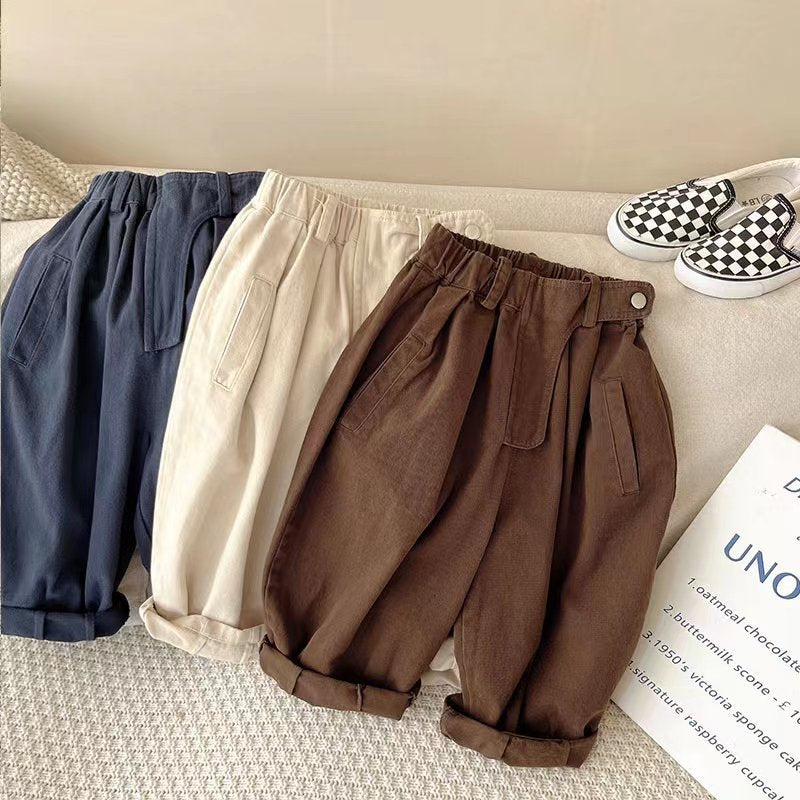 Children's Korean Style Daddy Western Loose Casual Children's Pants