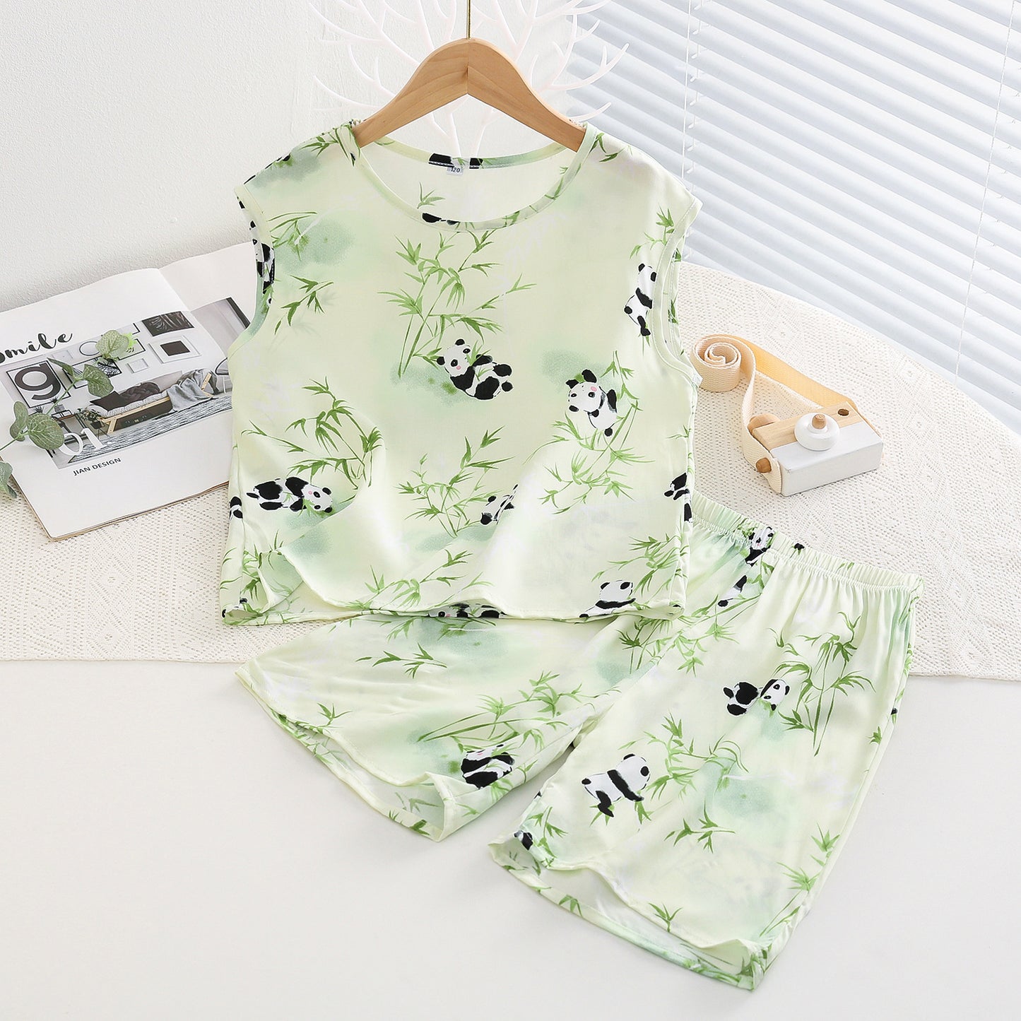 Children's Feeling Bourette Boys Thin Artificial Cotton Children's Suit