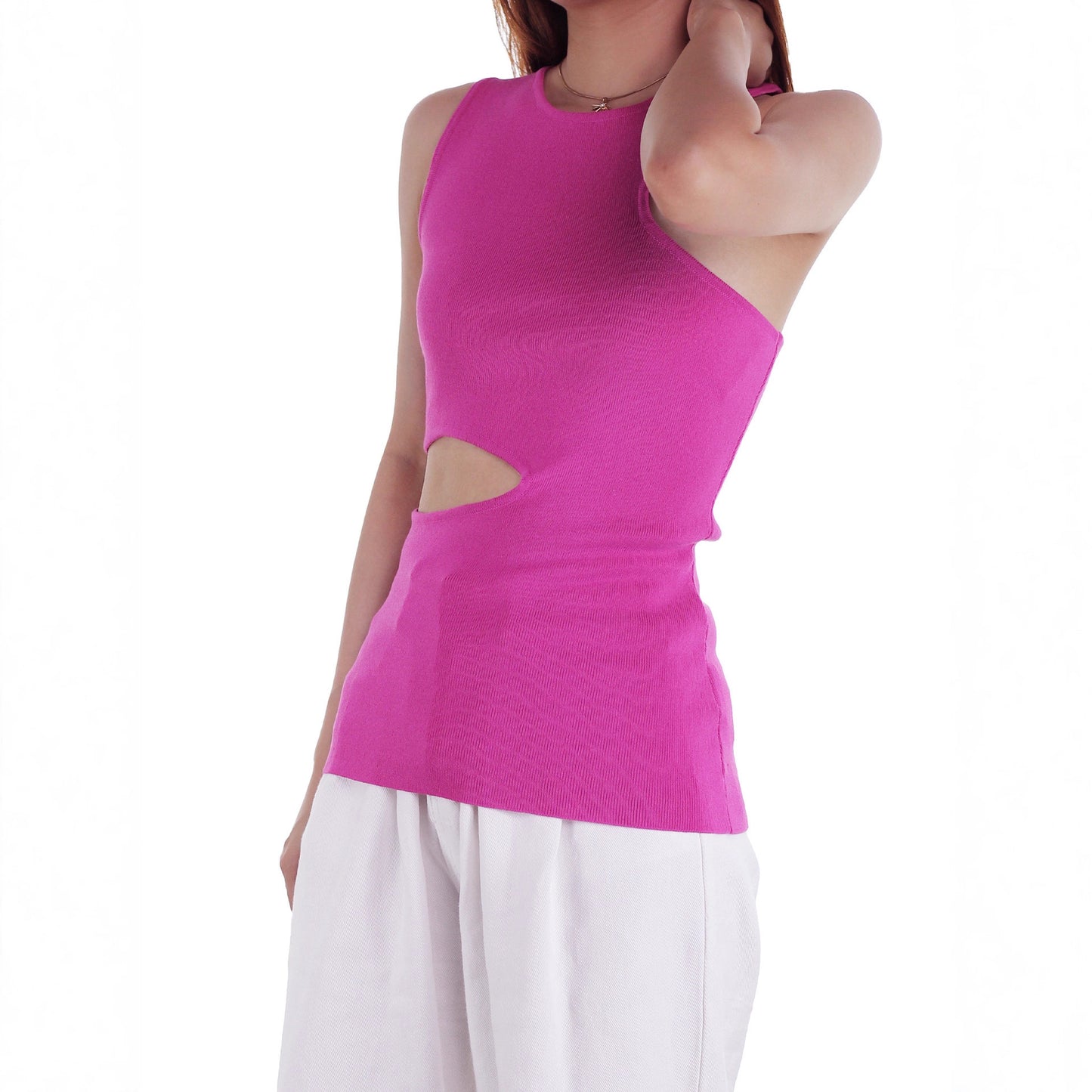 Women's Elegant Knitted Summer Irregular Design Sleeveless Vests