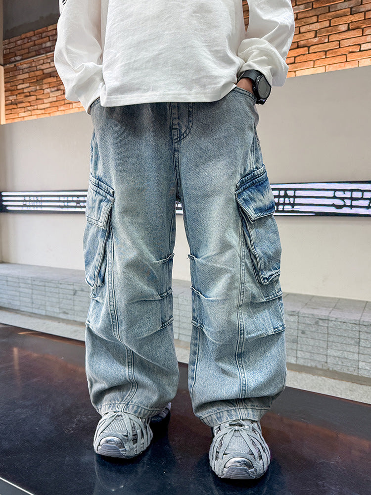 Children's Large Spring Clothes Casual Boy Trousers Children's Pants