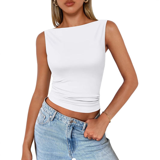 Women's Sleeveless Hot Slim Fit Inner Wear Fashion Women's T-shirt