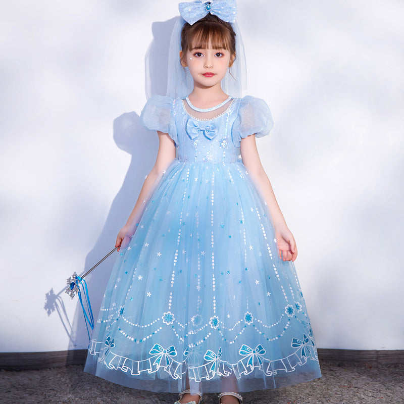 Children's Frozen 2 Princess Elsa Summer Luminous Children's Dress