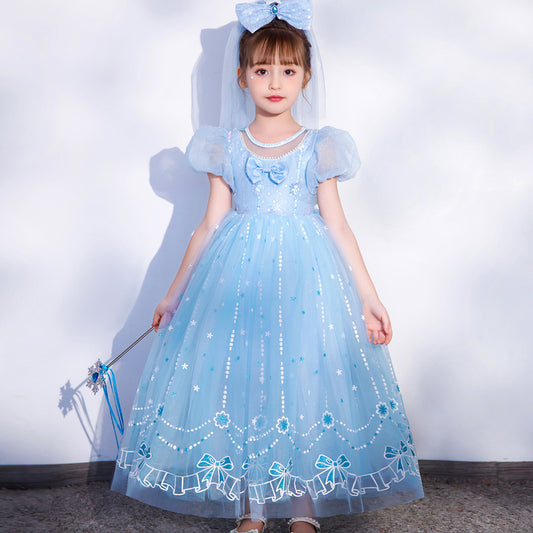 Children's Frozen 2 Princess Elsa Summer Luminous Children's Dress