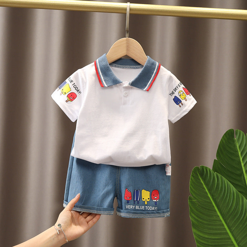 Children's Summer Clothing Handsome Clothes Short Sleeve Children's Suit