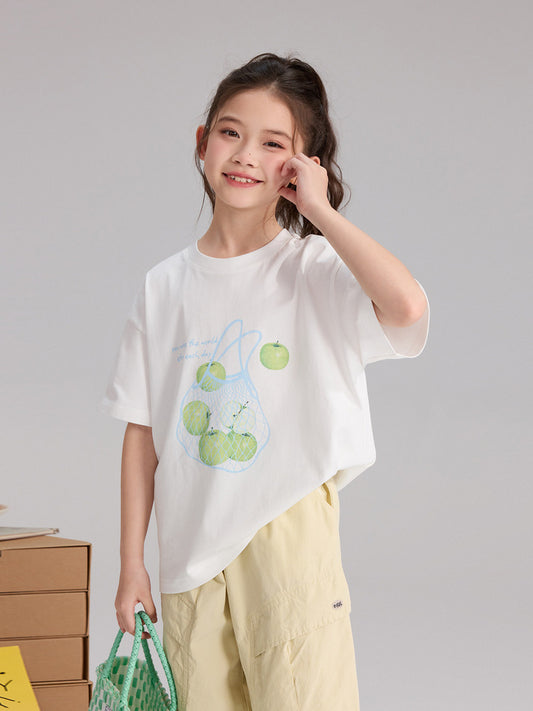 Children's Summer Cartoon Fruit Printed Short-sleeved Cotton Children's T-shirt