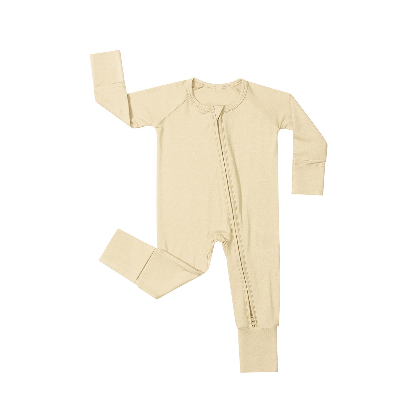 Bamboo Fiber Jumpsuits Romper Candy Color Long Sleeve Double Zipper Jumpsuit, Climbing Suit