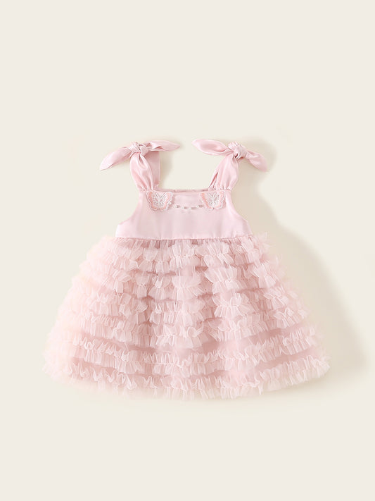 Summer Princess Sweet Tulle Skirt First Birthday Camisole Children's Dress