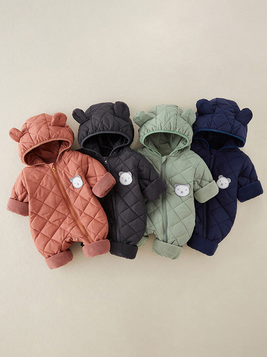 Going Out Jumpsuits Thickened Hooded Cotton Jacket Coat Clothes Romper Jumpsuit, Climbing Suit