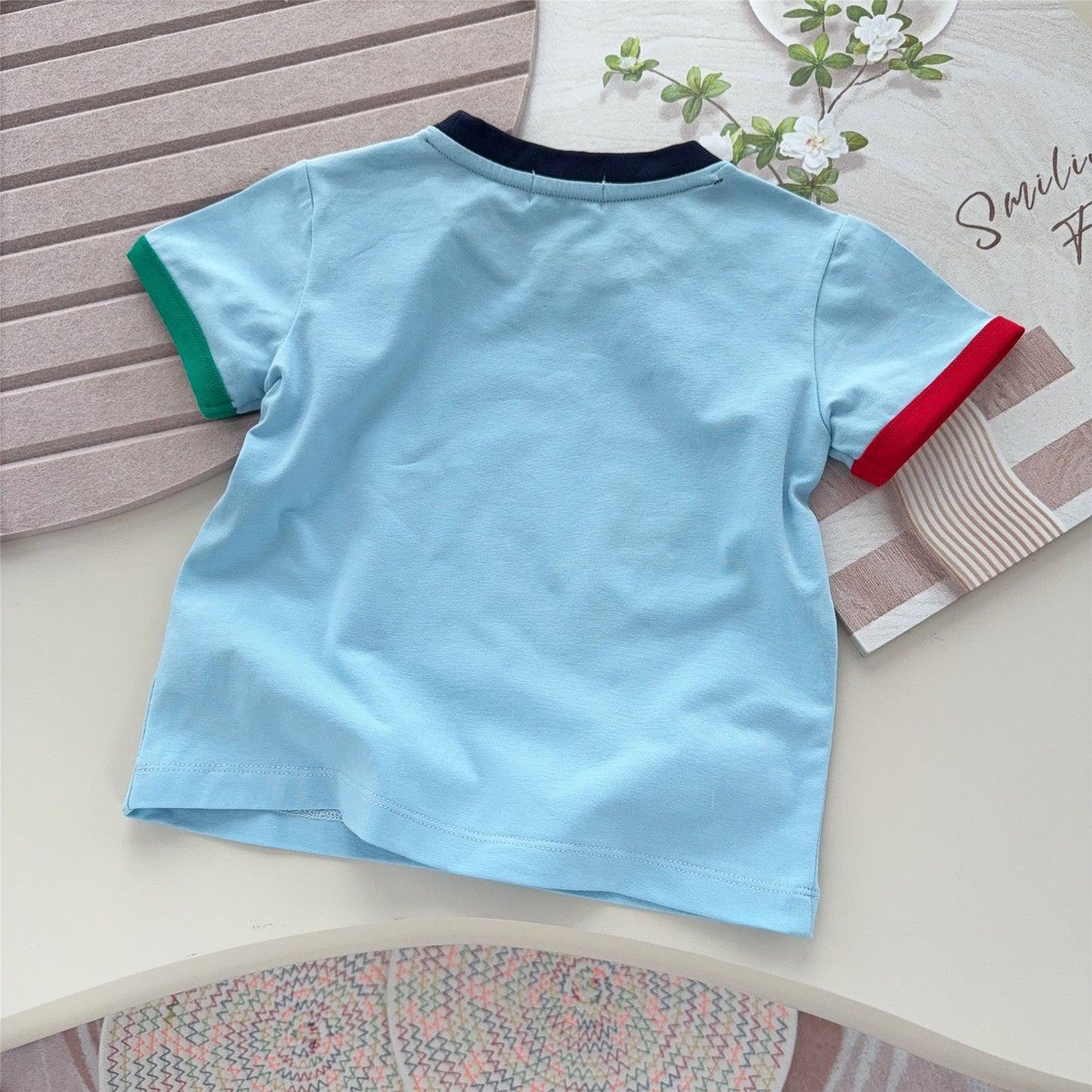 Children's Inner Wear Style Boys Bear Train Short Children's T-shirt