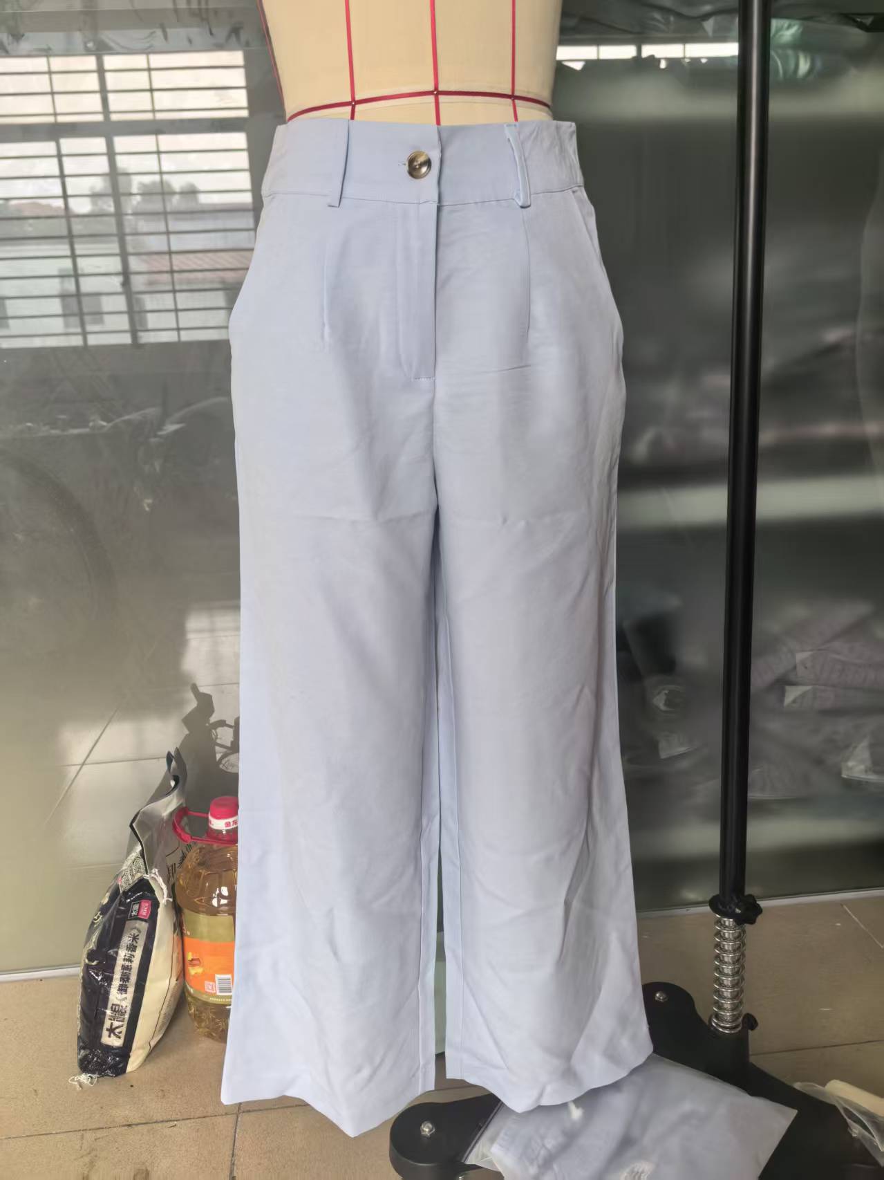 Women's Solid Color Wide Leg High Waist Loose Casual Pants