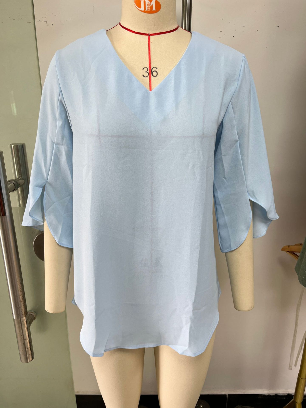 Women's Solid Color Half Sleeves Loose Blouses