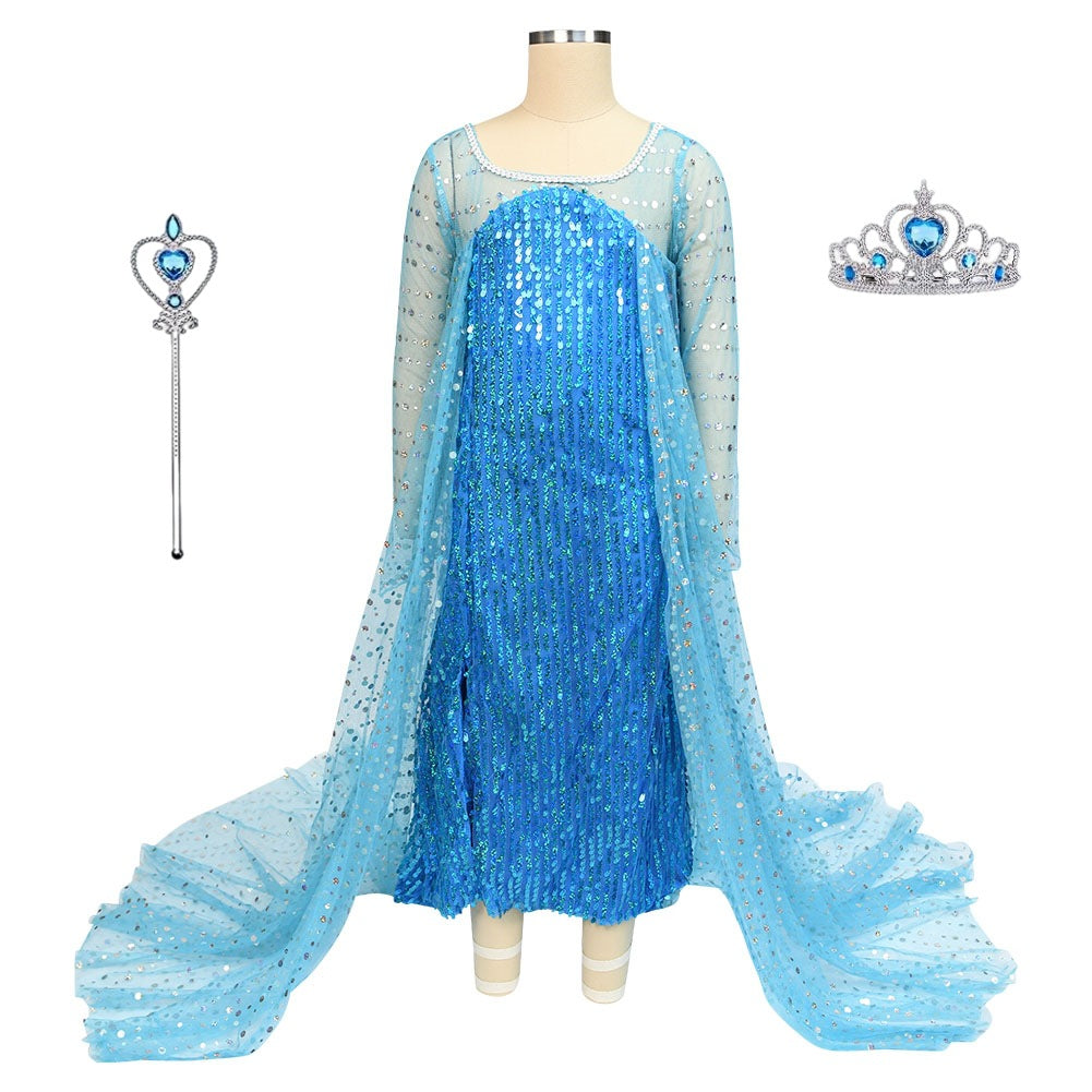 Children's Princess Elsa Skirt Halloween Frozen Autumn Children's Dress