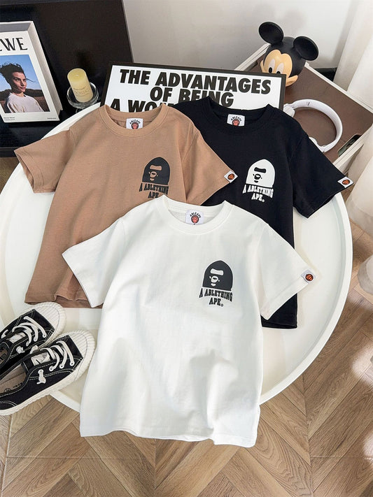 Children's Printed Loose Leisure Short-sleeved Bottoming Shirt Children's T-shirt
