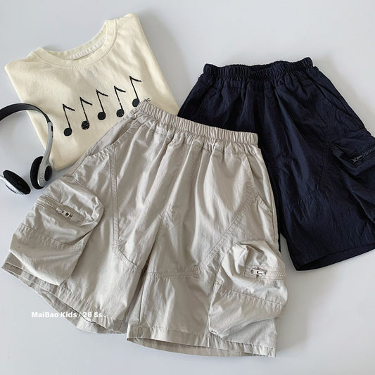 Children's Shorts Summer Casual Fifth Medium Small Woven Children's Pants