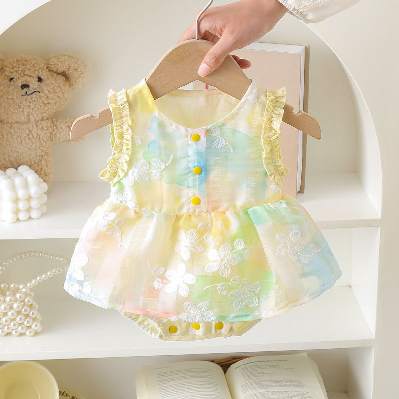 Sleeveless Thin Jumpsuit Triangle Rompers Princess Super Cute Western Style Jumpsuit, Climbing Suit