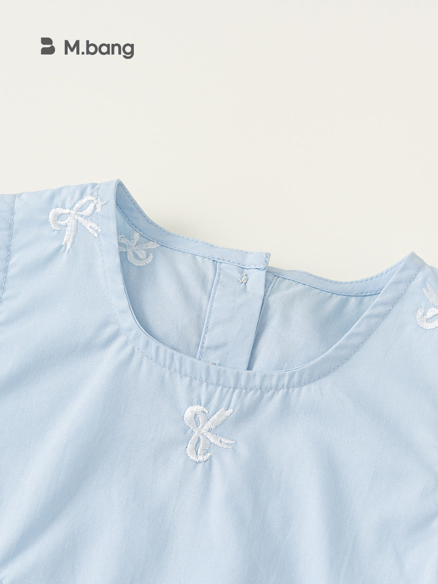 Children's Sweet Printed Skirt Summer Bow Ribbon Sleeveless Children's Dress