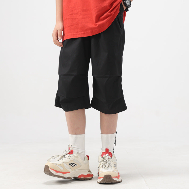 Summer Thin Cropped Medium Big Large Size Loose Cargo Children's Pants