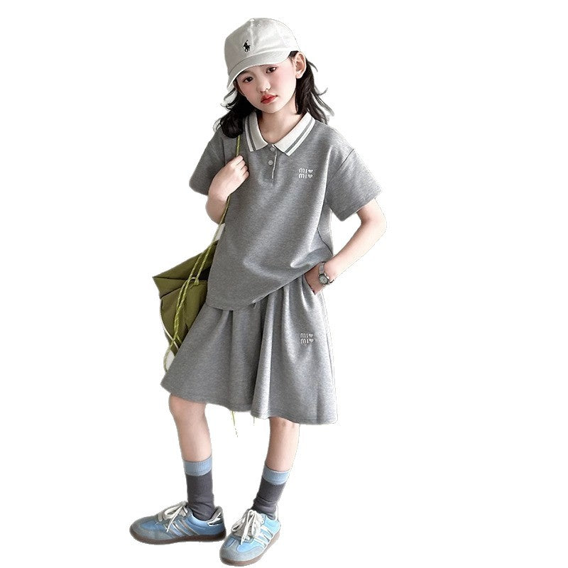 Children's Summer Shirt Short-sleeved Shorts Korean Style Casual Western Clothing Children's Suit