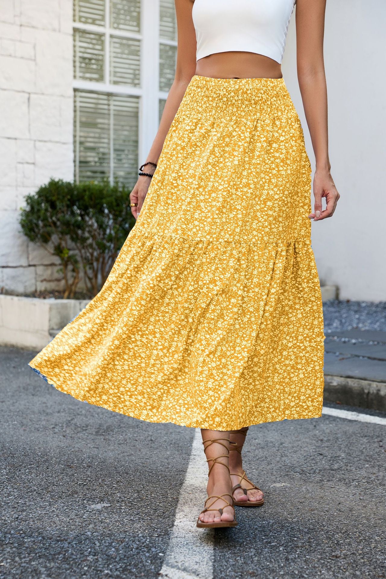 Dress Slim Fit Slimming Pleated High Skirts