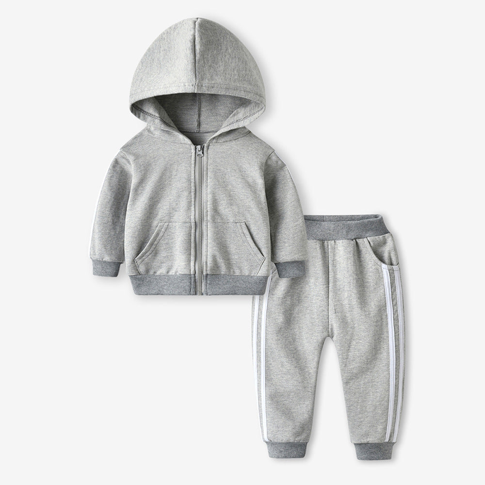 Women's & Men's Zipper Hoodle Leg Shaping Harem Pants Two-piece Children's Suit