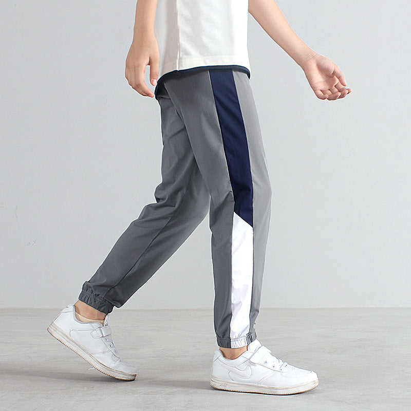 Children's Outdoor Crawler Stitching Medium Big Casual Children's Pants