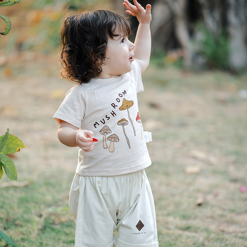 Short Sleeve Boys Summer Cartoon Little Thin Children's T-shirt
