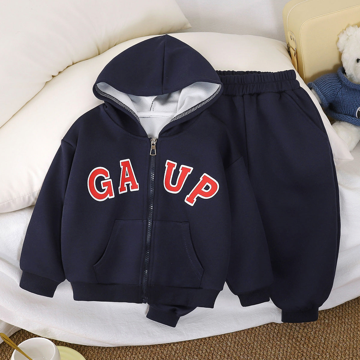 Children's Autumn Sweatshirt Korean Style Hooded Boys Chinese Cotton Children's Suit