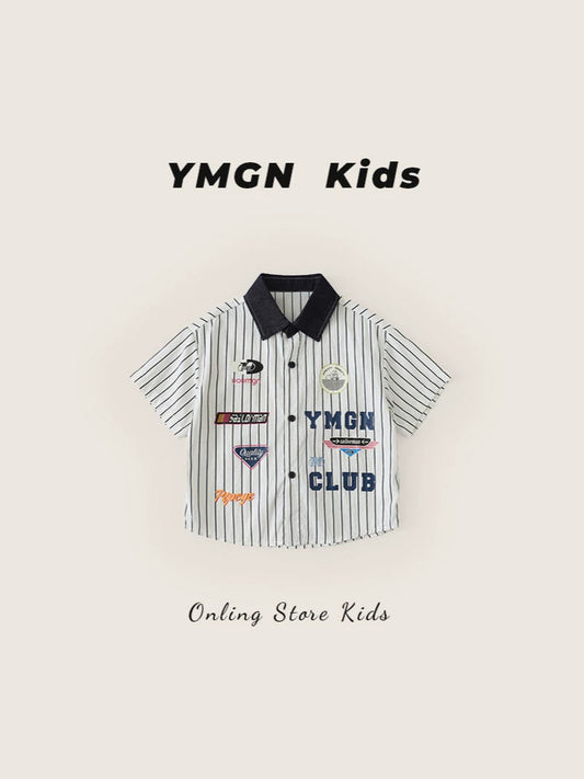 Children's Cotton Light Clothing Summer Casual Striped Children's T-shirt