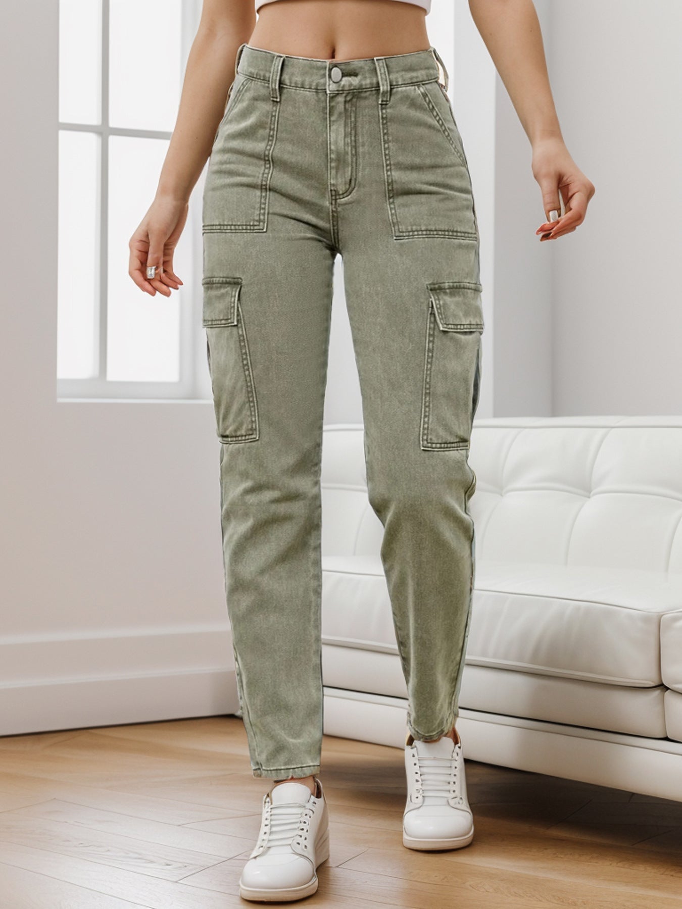 Attractive Denim Trousers Slim Fit Fashion Women's Jeans