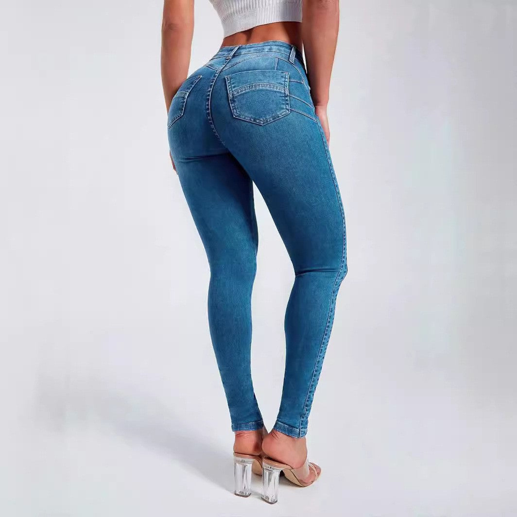 Women's Sheath Skinny Stretch High Waist For Women's Jeans