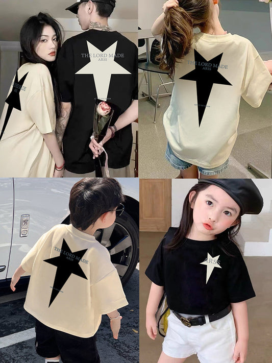 Wear Summer Short Sleeve Family Of Three Pack Leisure Parent-child Outfit
