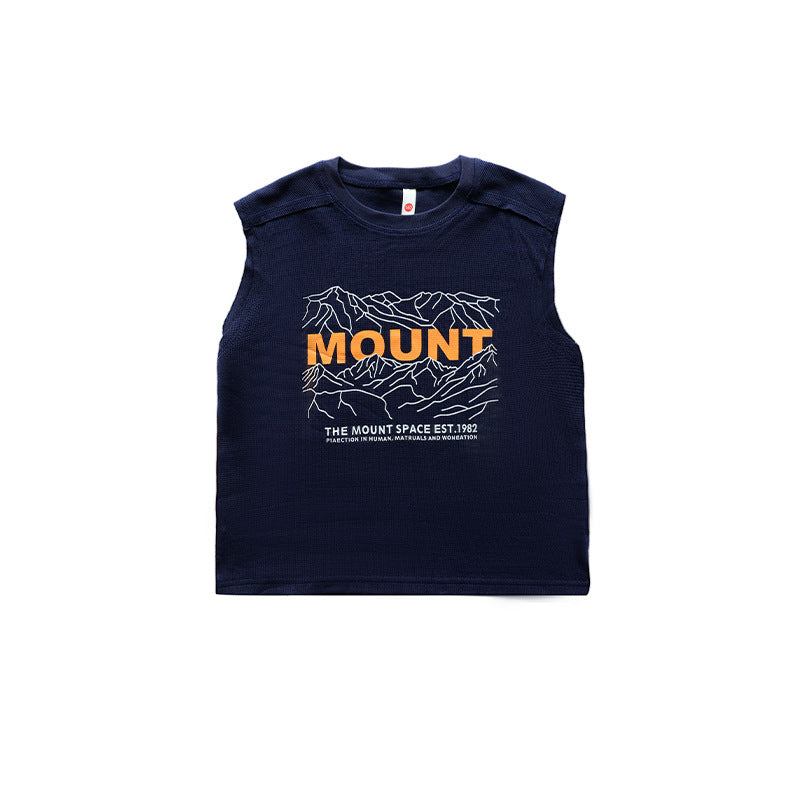 Children's Mountain Outdoor Clothing Summer Sleeveless Boy Loose Sports Children's T-shirt