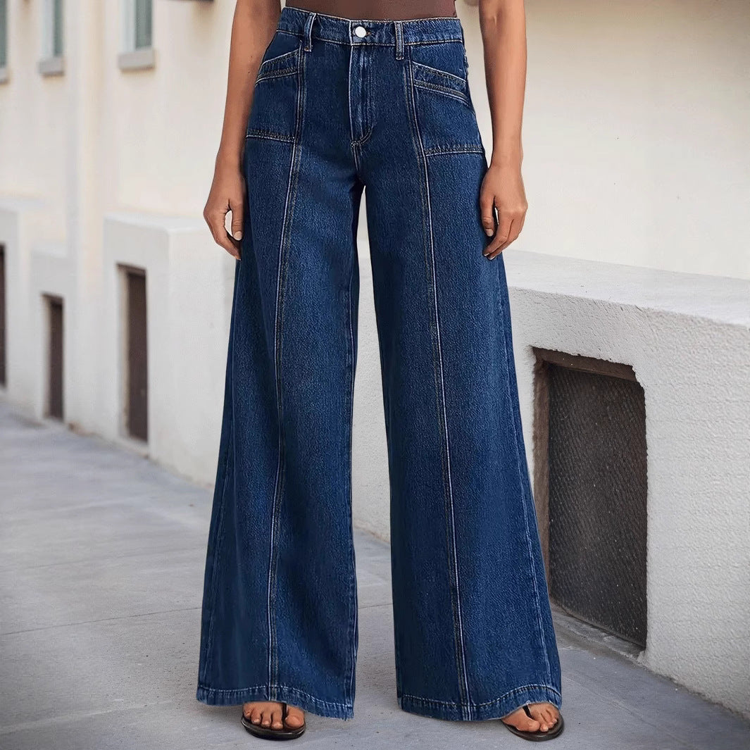 Women's Fashion Loose Wide Leg Comfortable Stretch Denim High Quality Women's Jeans
