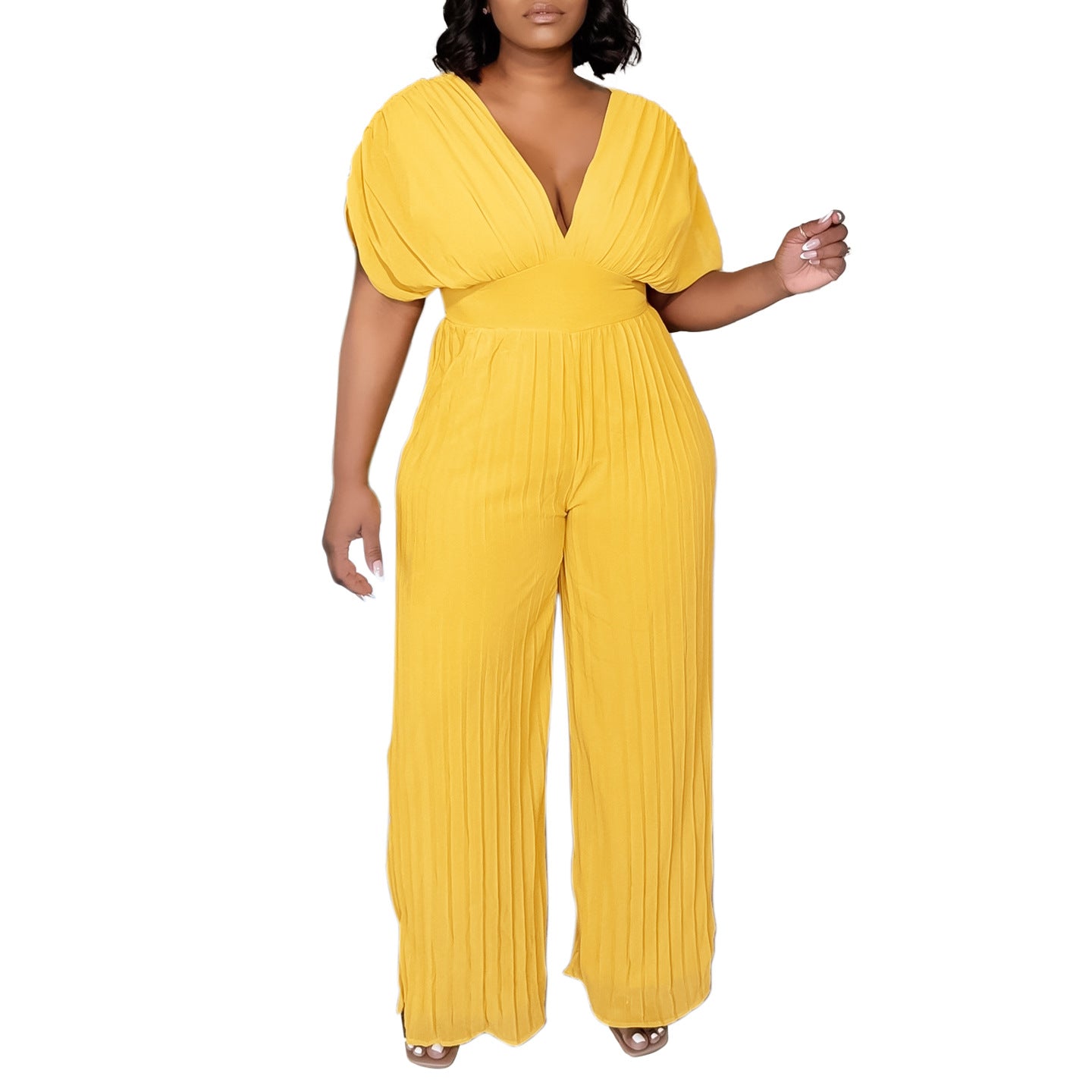 Charming Women's Sexy Solid Color Pleated Casual Pants