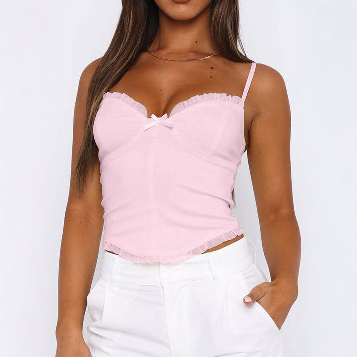 Women's Sexy Style Solid Color Summer Wear Small Vest/suspenders/tube Top