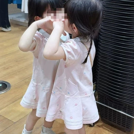 Children's Summer Doll Collar Princess Fashionable Embroidered Children's Dress