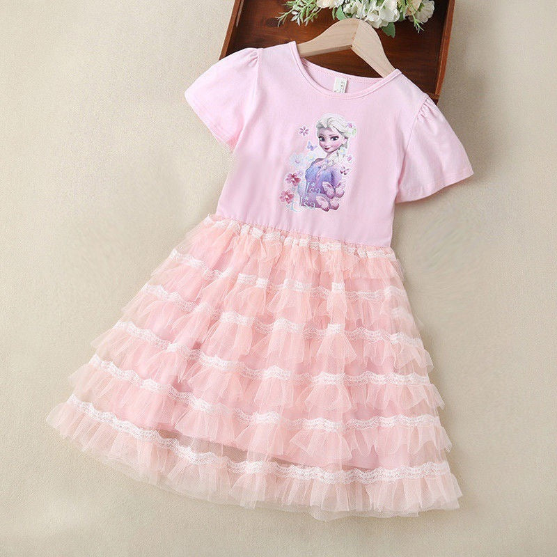 Summer Skirt Mesh Aisha Princess Elsa Children's Dress