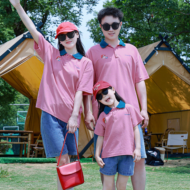 Summer Suit Family Of Three Four Matching Short-sleeved Parent-child Outfit