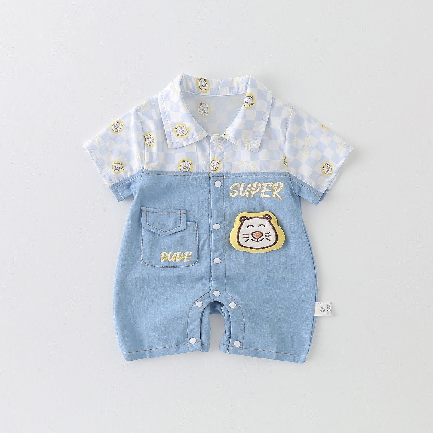 Romper Korean Style Trendy Fake Two Pieces Jumpsuit, Climbing Suit