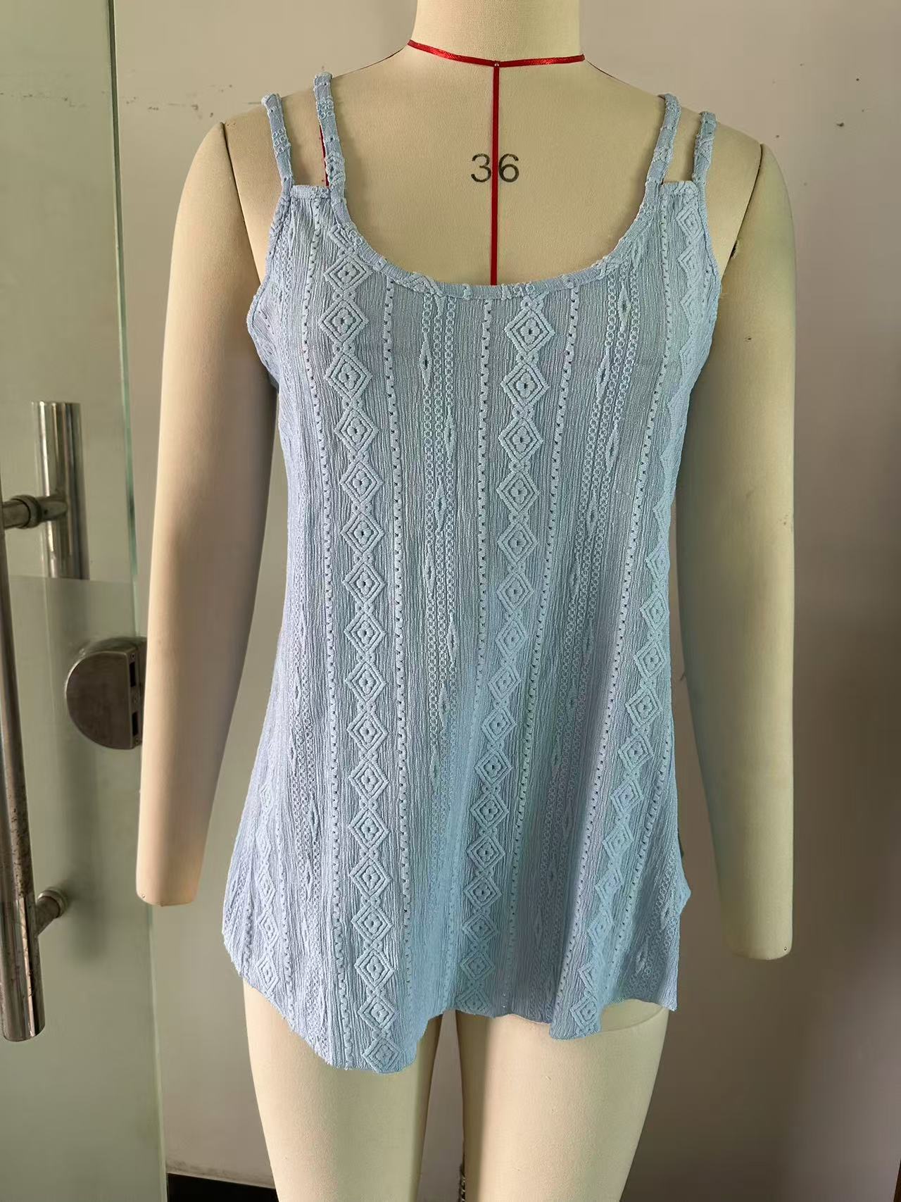 Women's Summer Camisole Hollow Sexy Exposed Women's T-shirt
