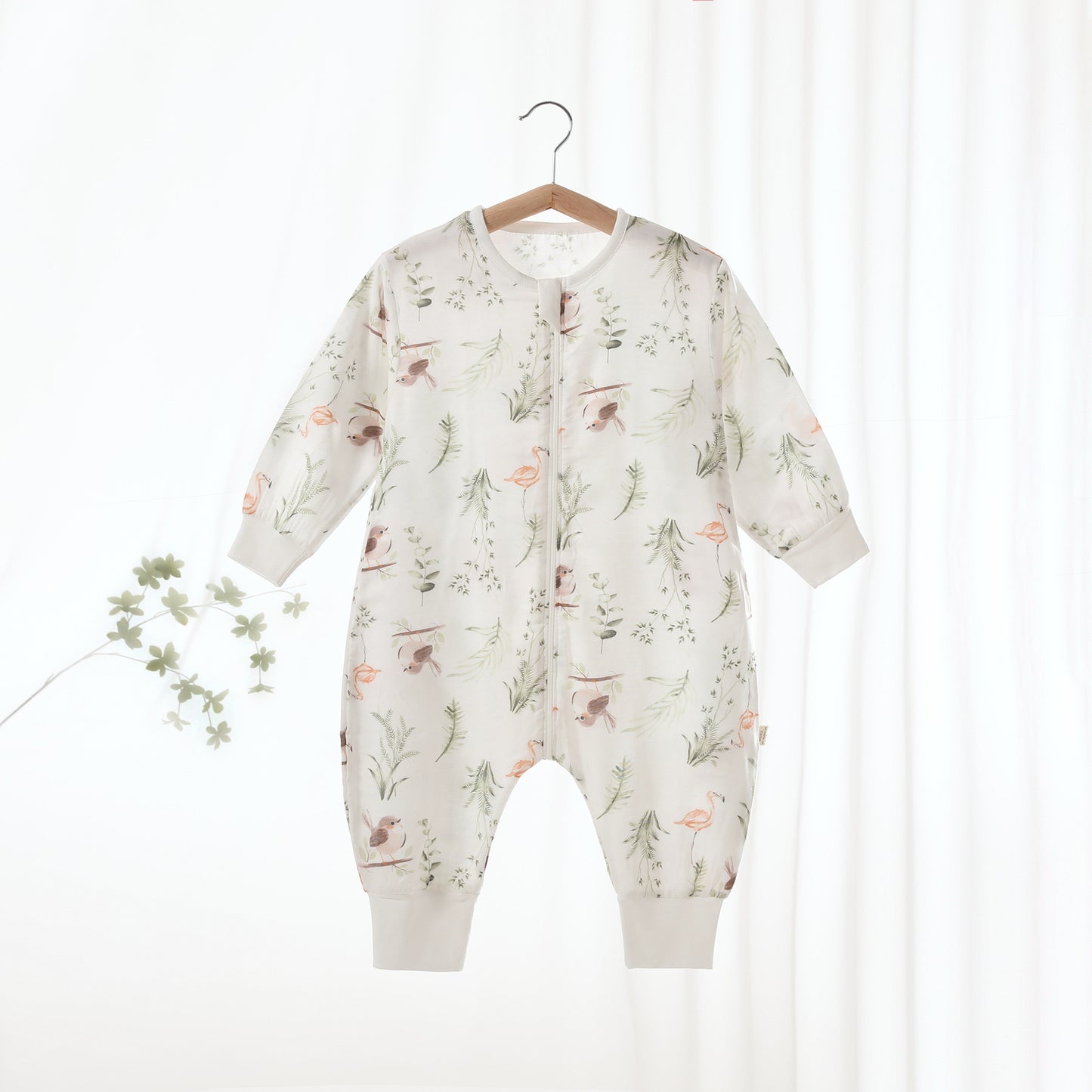 Children's Summer Thin Gauze Split Leg Sleeping Bag Jumpsuit Male Female Jumpsuit, Climbing Suit