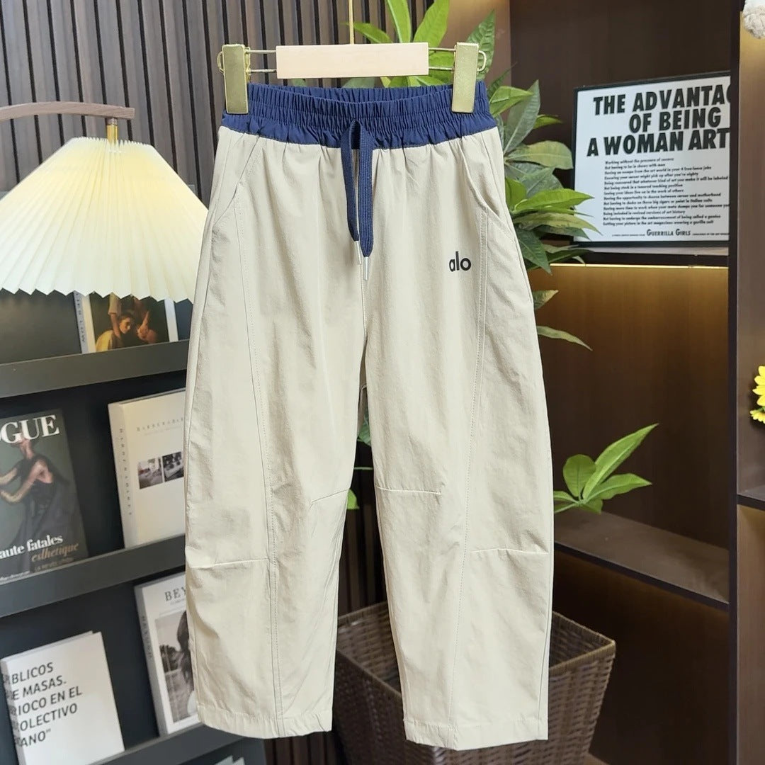 Children's Banana Medium Large Outdoor Sports Versatile Color Matching Children's Pants