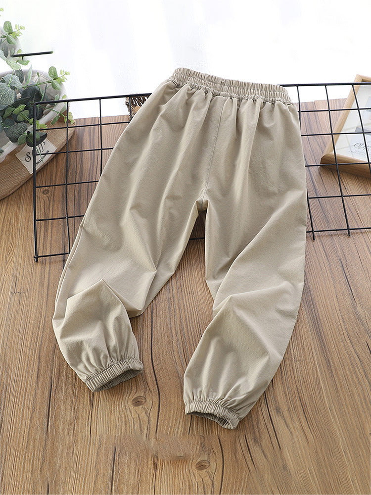 Children's Summer Thin Fashion Medium Big Cool Loose Children's Pants