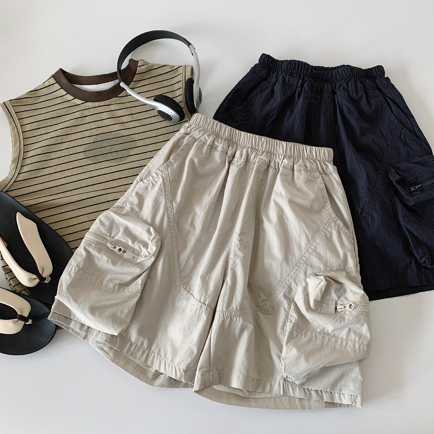 Children's Shorts Summer Casual Fifth Medium Small Woven Children's Pants