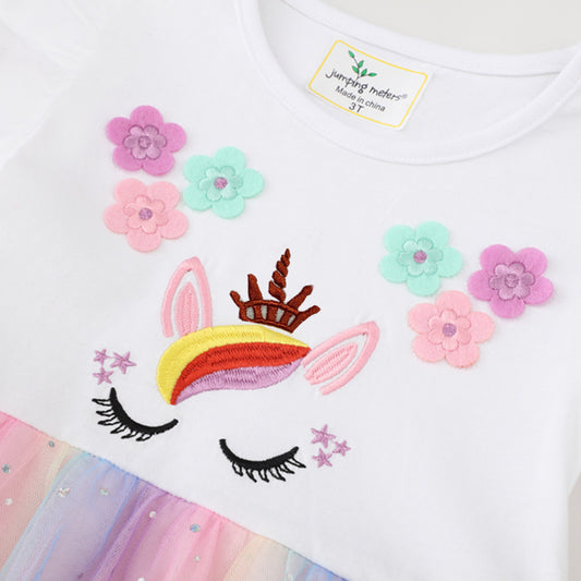 Children's Summer Short Sleeve Shirt Knitted Cotton Children's Dress