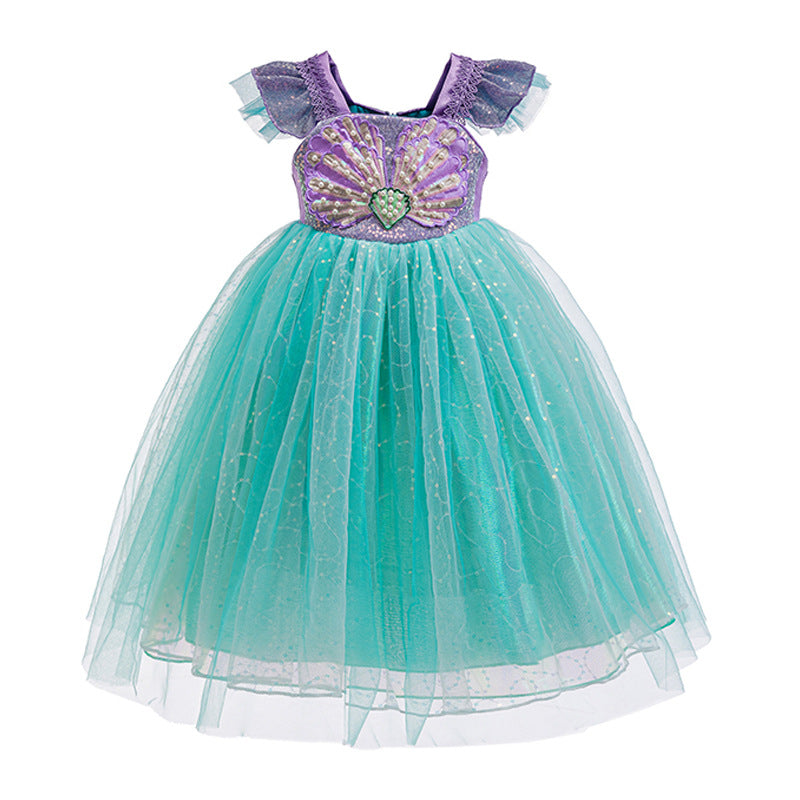 Children's Mermaid Alice Princess Mesh Bubble Skirt Children's Dress