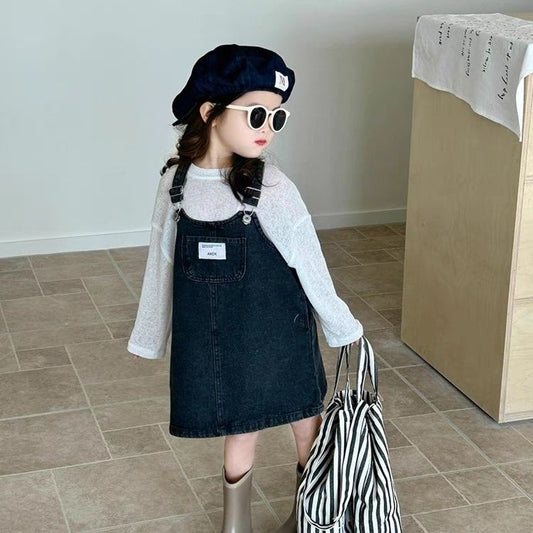 Children's Suspender Skirt Spring Korean Fashionable Small Children's Suit