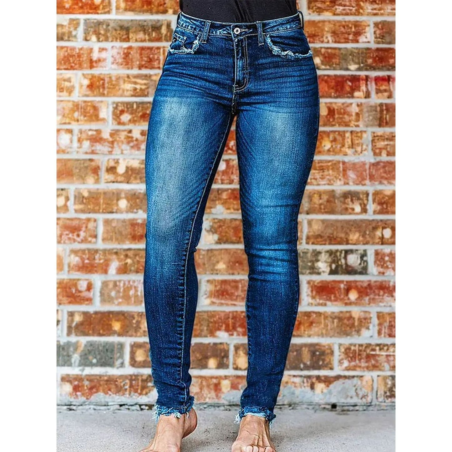 Women's Slim Fit Slimming Stretch Feet Women's Jeans