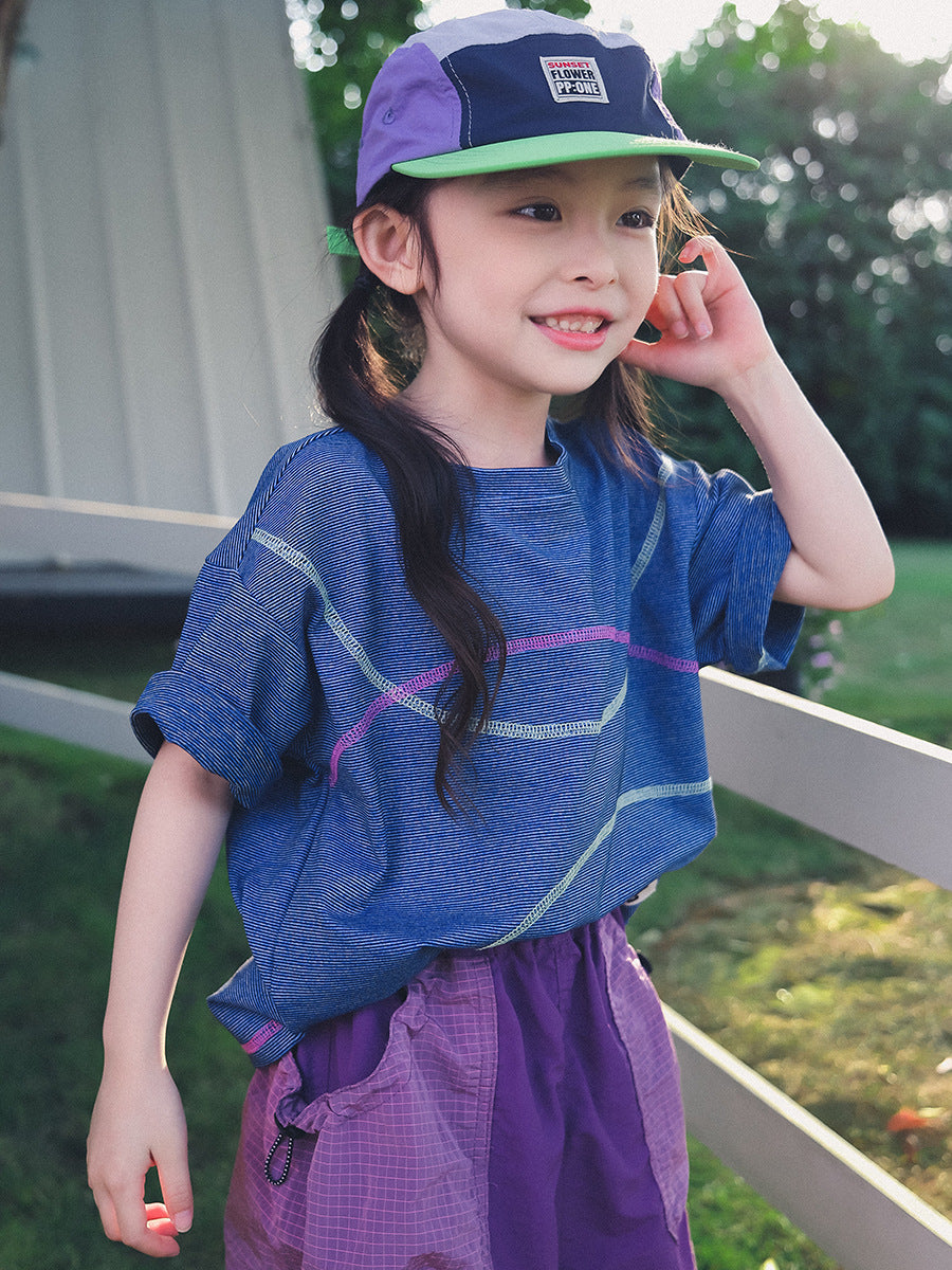 Children's Clothing Short-sleeved Summer Outdoor Sports Round Neck Short Sleeve Children's T-shirt