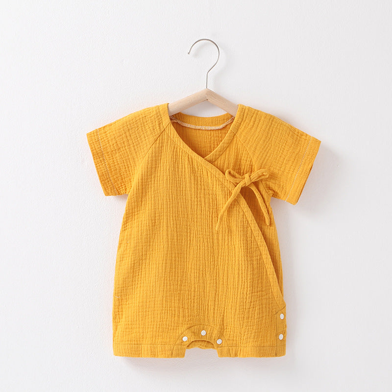 Women's & Men's Short Sleeve Jumpsuit Summer Triangle Rompers Romper Cotton Jumpsuit, Climbing Suit